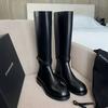 Cowhide~ Grape Mom Has the Same Leather Boots for Women, Detachable Knight Boots, High Boots, Thick-soled Thick-heeled Boots.