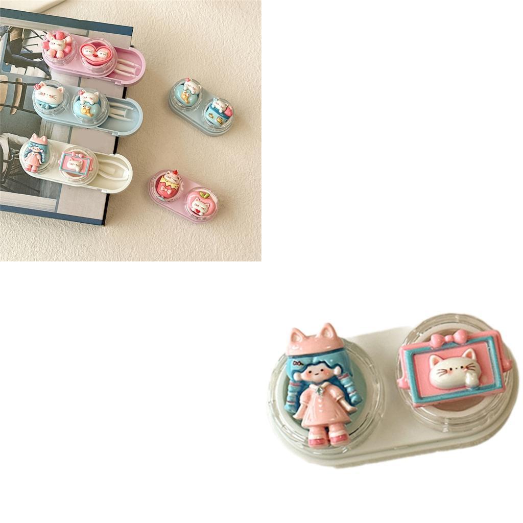 Contact Lenses Case Eye Contact Remover Plunger Suction Cup Travel Storage