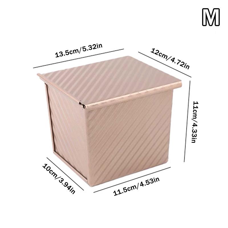 

1 шт. Прямоугольная форма для кекса с крышкой, форма для выпечки в духовке, форма для торта, антипригарная гофрированная форма для тостов, форма для хлеба из алюминизированной стали, инструмент mold,M