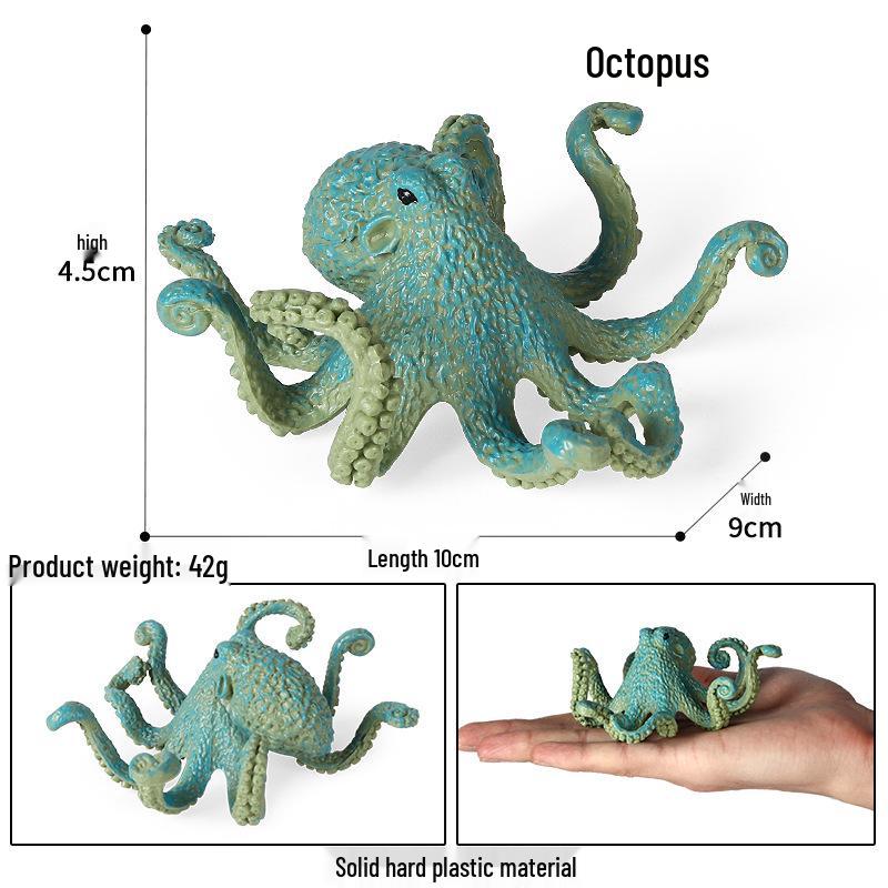 Marine Life Toy Set: Squid, Octopus & Jellyfish Figurines for Kids