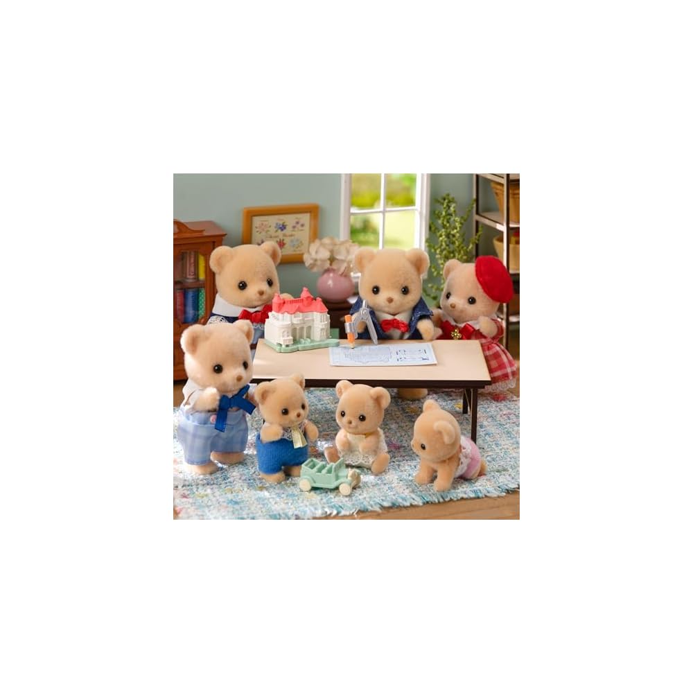Sylvanian Families Biscuit Bear Family Doll Set 3+ Years Old Toy for Dollhouse EPOCH