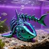 3D Printed Shark Bone Ornament with Articulated Design Flexible Joint Animal Figurine For Desk Toy Home Office Decors