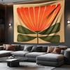 Retro Flower Art Tapestry 2D Single Print Vintage Durable Decorative Wall Tapestry Home Living Room Bedroom Elegant Space Decor