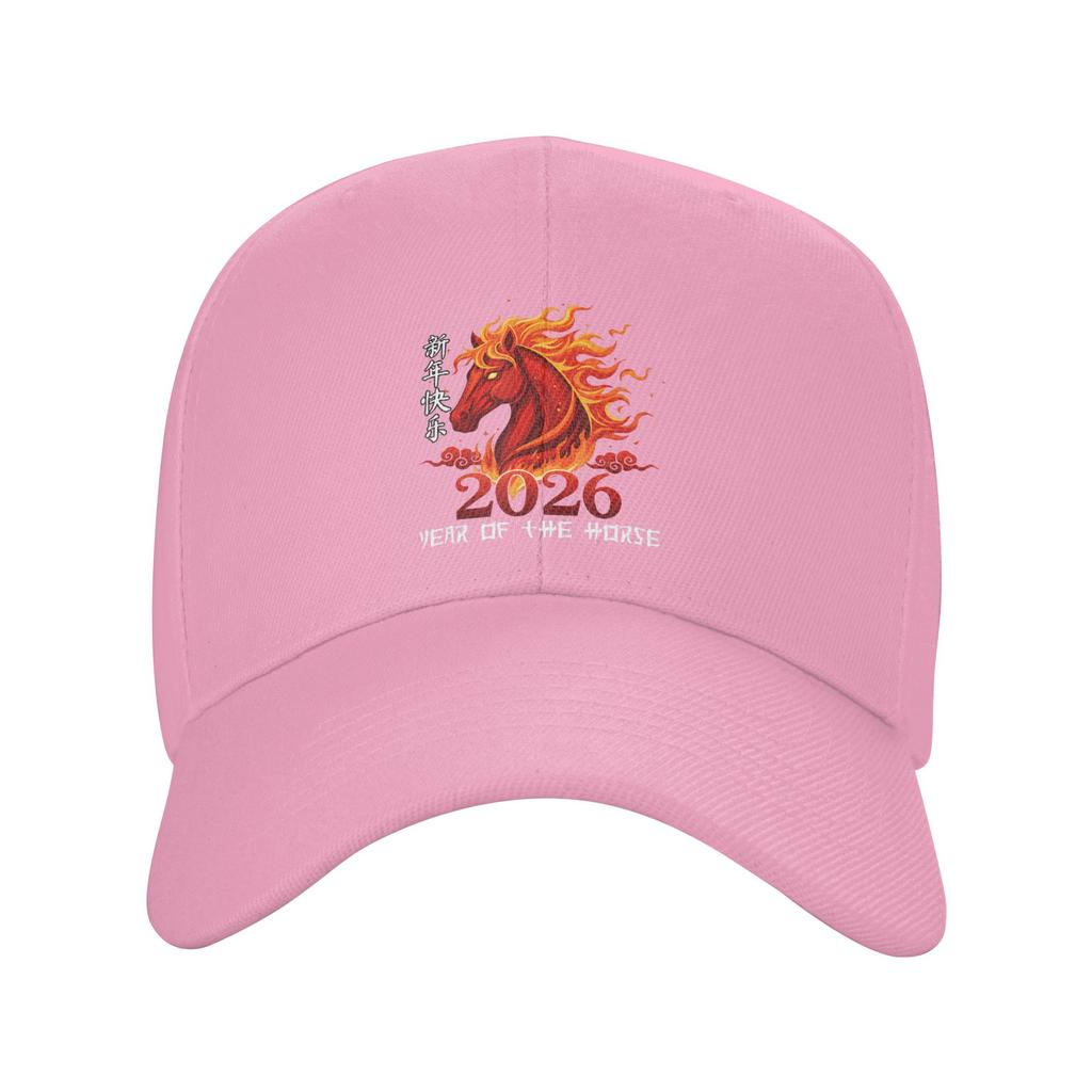 Year of The Horse Lunar Chinese New Year Fire Horse Baseball Cap Outdoor Gym Hip Hop Hats Women Men Trendy Print Snapback Cap