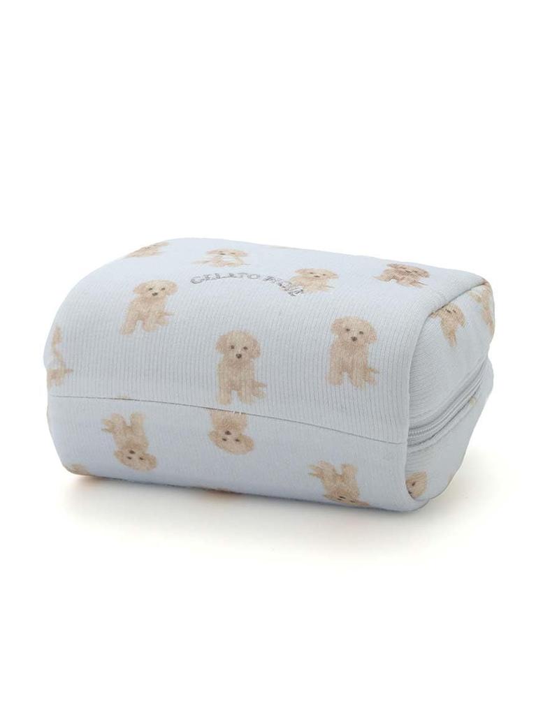 Toy Poodle Pattern Square Pouch PWGB251648 BLU [Gelato Pique]
