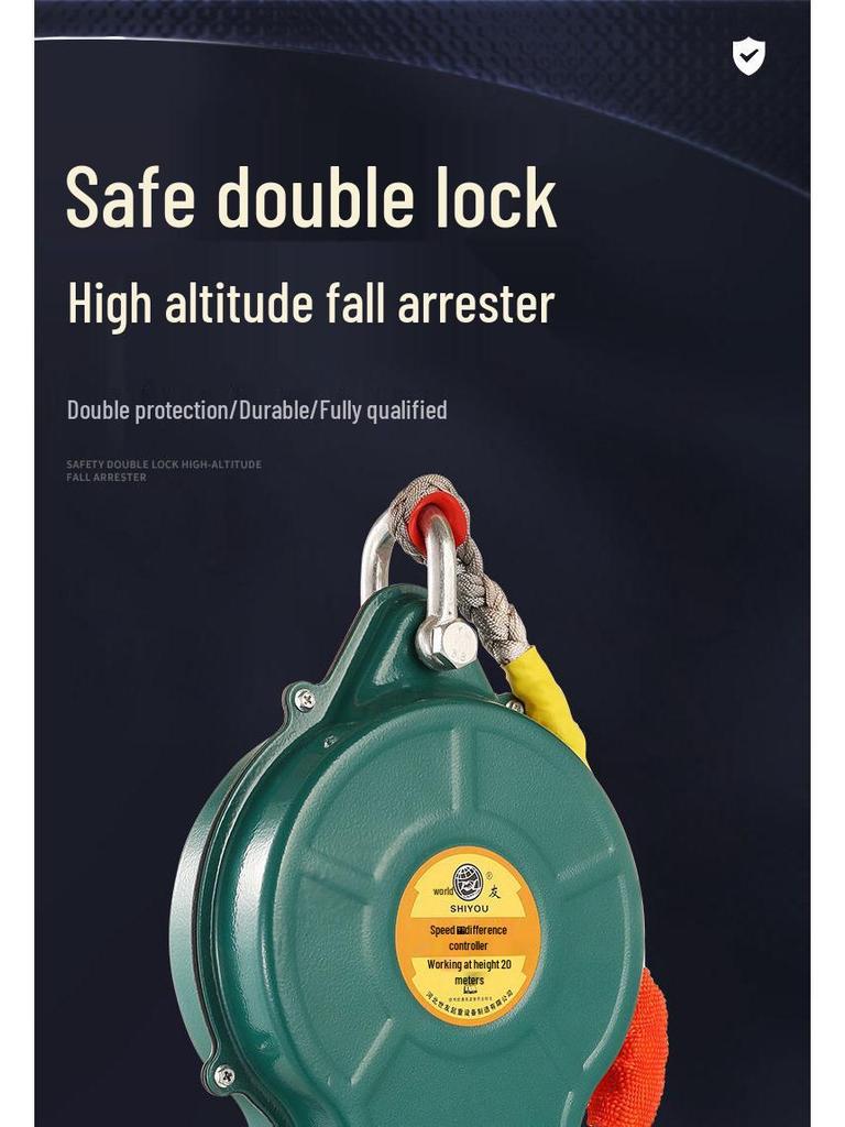 Vysokohorský samosvorný zachycovač pádu (5/10/15/20/30 m) pro bezpečnost výstavby s věžovým jeřábem