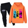 PB1203 Kinder Jungen Mädchen Kpop Mira Zoey Rumi Druck Langarm Kapuzenpullover Hose Hosen Kleidersets