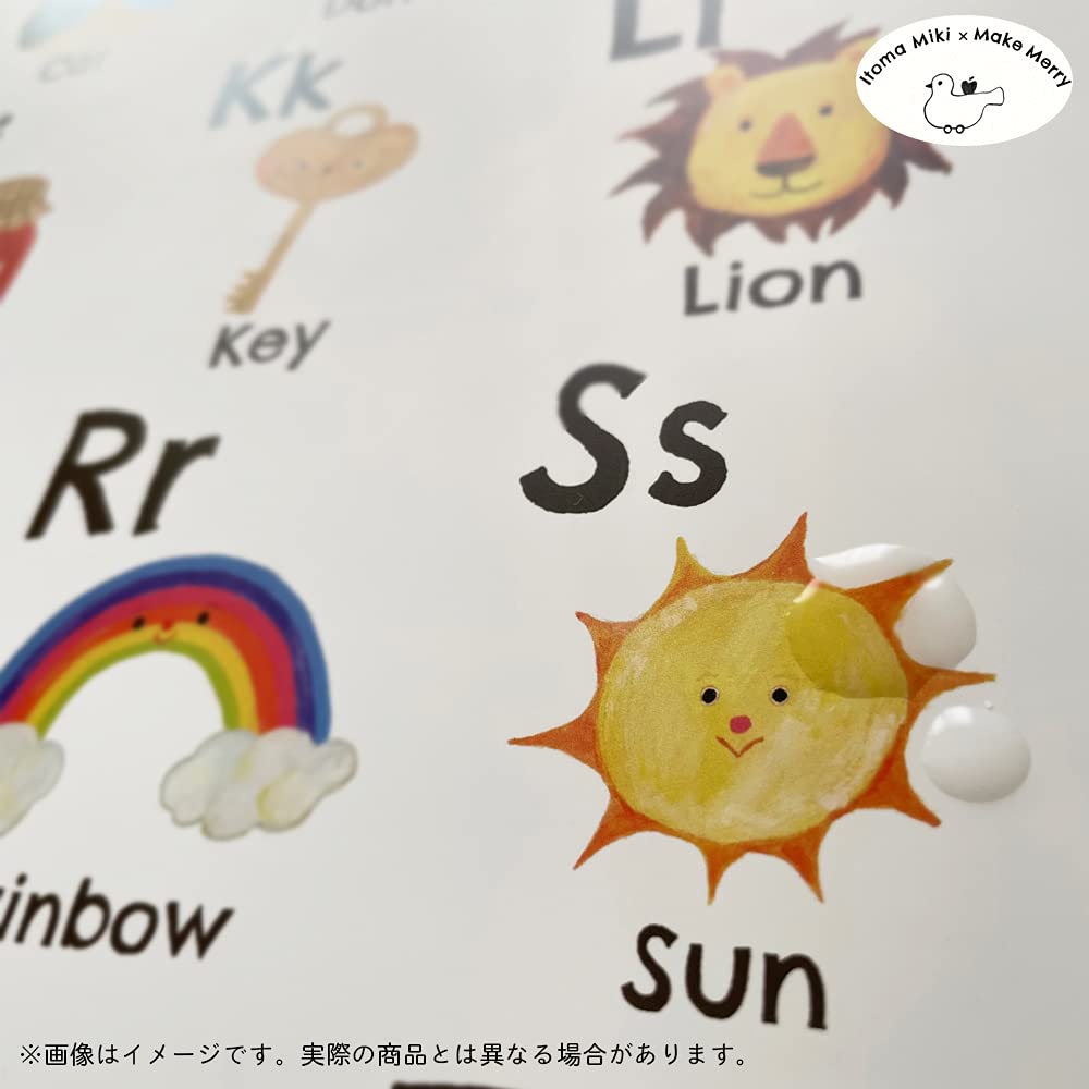 [Itoma Miki] Badezimmerposter - Niedliche Illustrationen wie aus einem Bilderbuch - A3-Format - Wasserdicht - Pädagogisch - Im Bad lernen - Hergestellt in