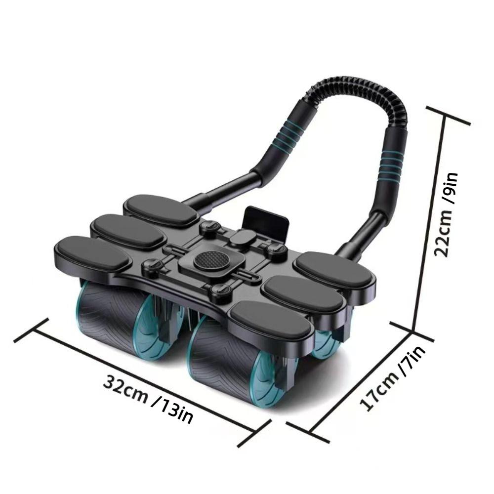 4 Wheels 6 In 1 Exercise Wheels Automatic Rebound Exercise Roller Upgrades Workout Wheel Home Gym