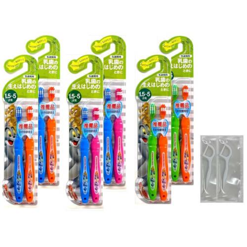 

[Эксклюзив .co.jp] Зубные щетки Dental Pro Том и Джерри для возраста 1,5-5 лет (Прорезывание зубов у младенца) - Набор из 6 (2 зубные щетки в упаковке) с 2 зубочистками с нитью