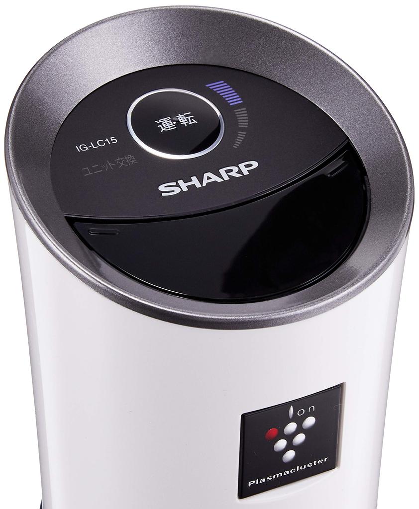 Sharp Plasmacluster Ion Generator, Air Purifier, Car Cup Type, High Concentration 25,000, Deodorizing, White, IG-LC15-W