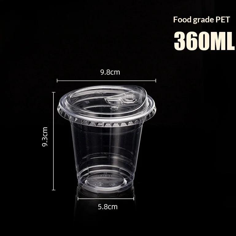 10pcs Disposable packaged internet-famous Dudu cup cold drink plastic cup, coffee coconut milk latte, milk tea, PET beverage cup