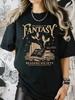 Women's Fantasy Readers Society Graphic T-Shirt Casual Round Neck Short Sleeve Tee with Slight Stretch Book Lovers Casualwear