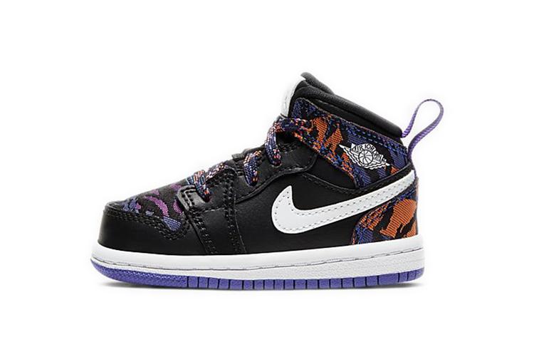 Jordan 1 Mid Разноцветный Тигровый Принт TD AV5172-005 4C