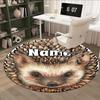 Personalized Hedgehog Sticker Cute Animal Art For And Adults Customize Your Name Office Carpet Nonslip Carpet Office Chair Mat Design For Home Bedroom