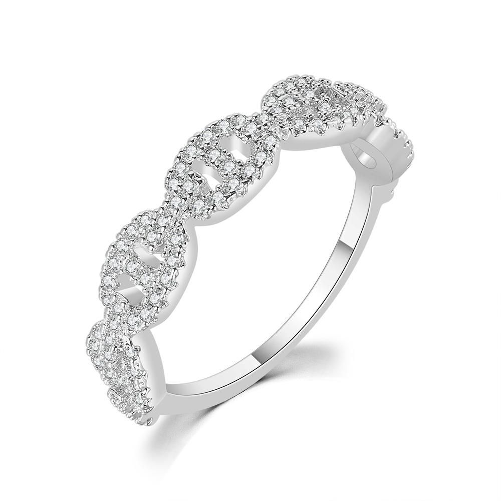 

Hip Hop Link Ring for Women Gold Color Micro-inlaid Zircon Stacking Rings Female Jewelry Fashion Punk Accessories Wholesale R720 5