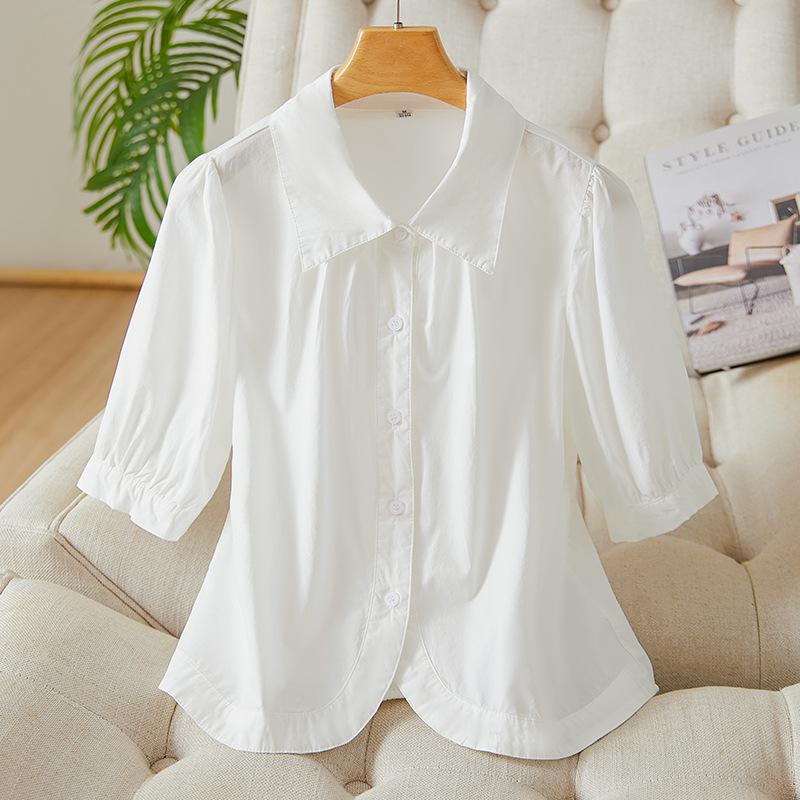 

Женские футболки с коротким рукавом, летний новый стиль, нишевый дизайн для женщин M белый