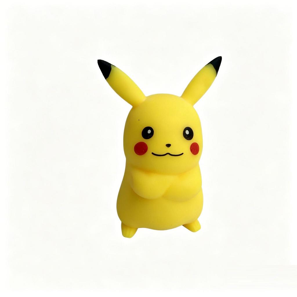 12pcs/Full Case TPR Flour-Filled Pikachu Squishy Toy, Fast Rebound Stress Relief Decompression Fidget Blind Box