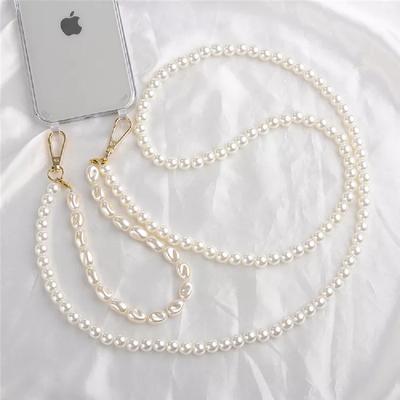 Crossbody Lanyard Necklace Pearl Bracelet Phone Case with Chain for Iphone 13 12 14 15 16 Pro Max XS 6 7 8 Plus Cover with Strap