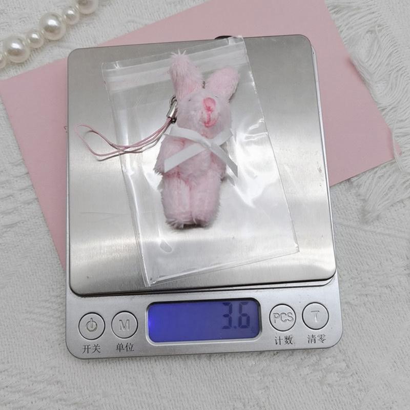 Key Holder for Students Heart Rabbit Keyring Phone Lanyard Mobile Phone Strap