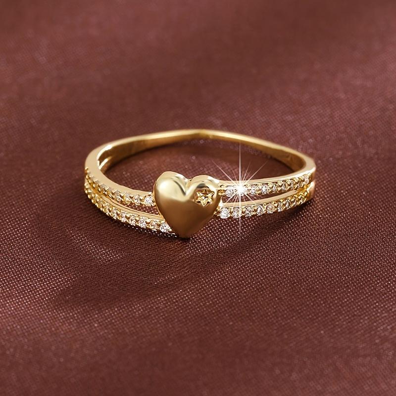Unique Heart-shaped Design Ring for Women Party Gift Jewelry Romantic Elegant Lady Ring with Synthesis Zirconia
