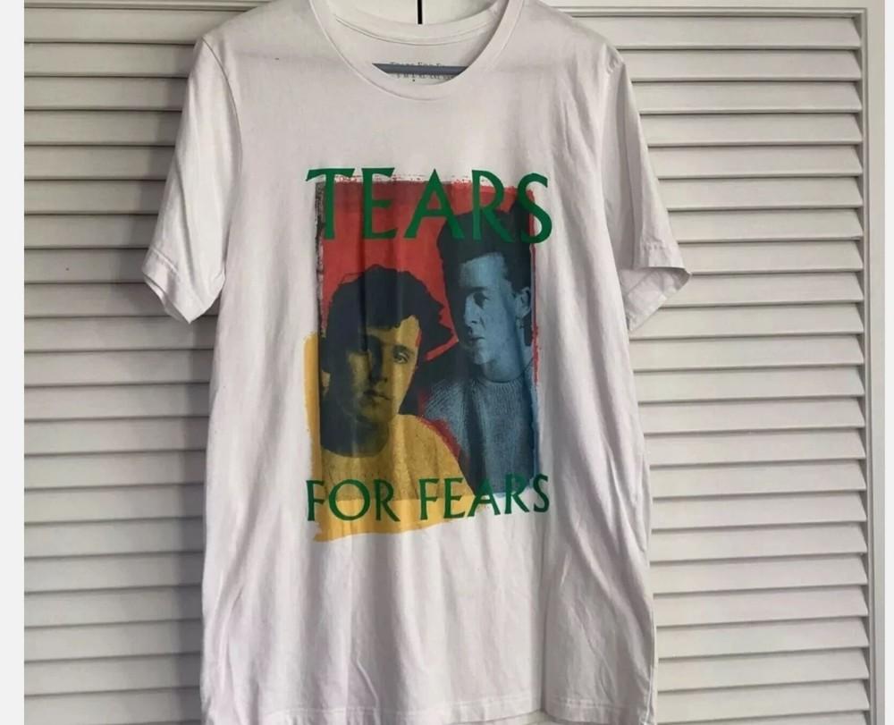 Tears for Fears Vtg Photo Tee Cotton White Unisex Shirt Reprint S-5XL