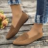 Women's Flat Casual Knit Pointed-Toe Shoes Slip-On Shoes Lightweight and Comfortable Shoes