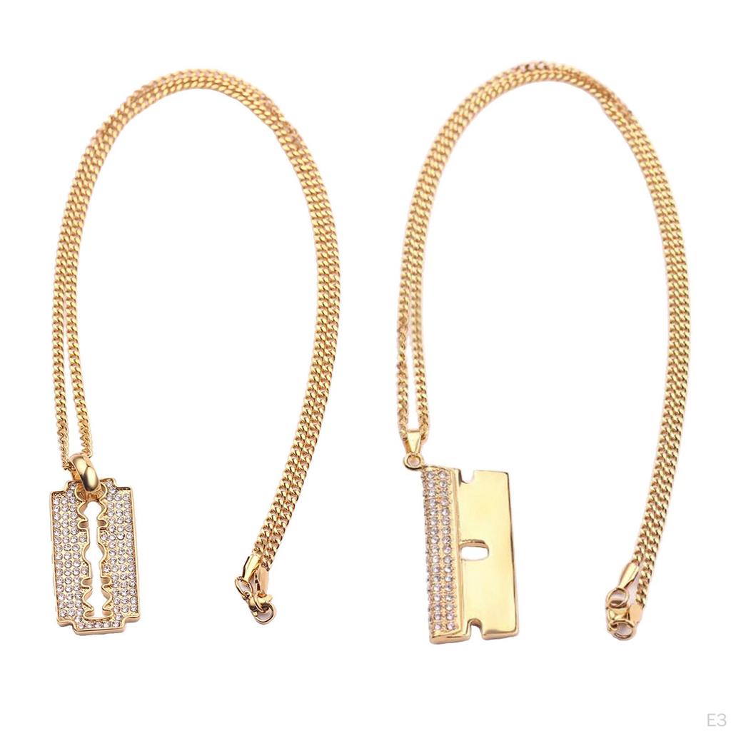 Barber Necklace for Men Punk Barbershop Alloy Pendant Chain