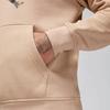 Jordan Logo Print Hoodie With Fleece Lining And Loose Fit Men Tops Khaki FD7416-200