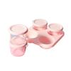 4Pcs 75ml  Baby Infant Glass Breast Milk Freezer Microwave Complementary Food Storage Containers Fruit Snack Box Kids