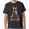 Gay Pride Month Ally Cat Funny LGBTQ Rainbow Cute Unisex T-Shirt Unisex T-Shirt