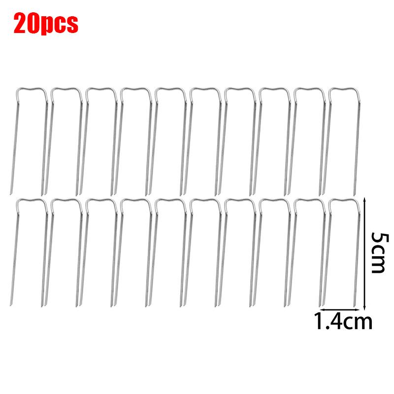

100/20pcs Metal U-Shaped Pegs Heavy Duty Floral Hooks Picks with Box for Climbing Plants Wreath Garden Foam Bouquet Arrangements