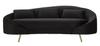 Sofa 3-Sitzer Oslo Mit Kissen Schwarz Cm 185X84X68