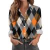 Y2k Elegant Patchwork Blouse Long Sleeve Shirt Women Casual Spring Fall Clothing