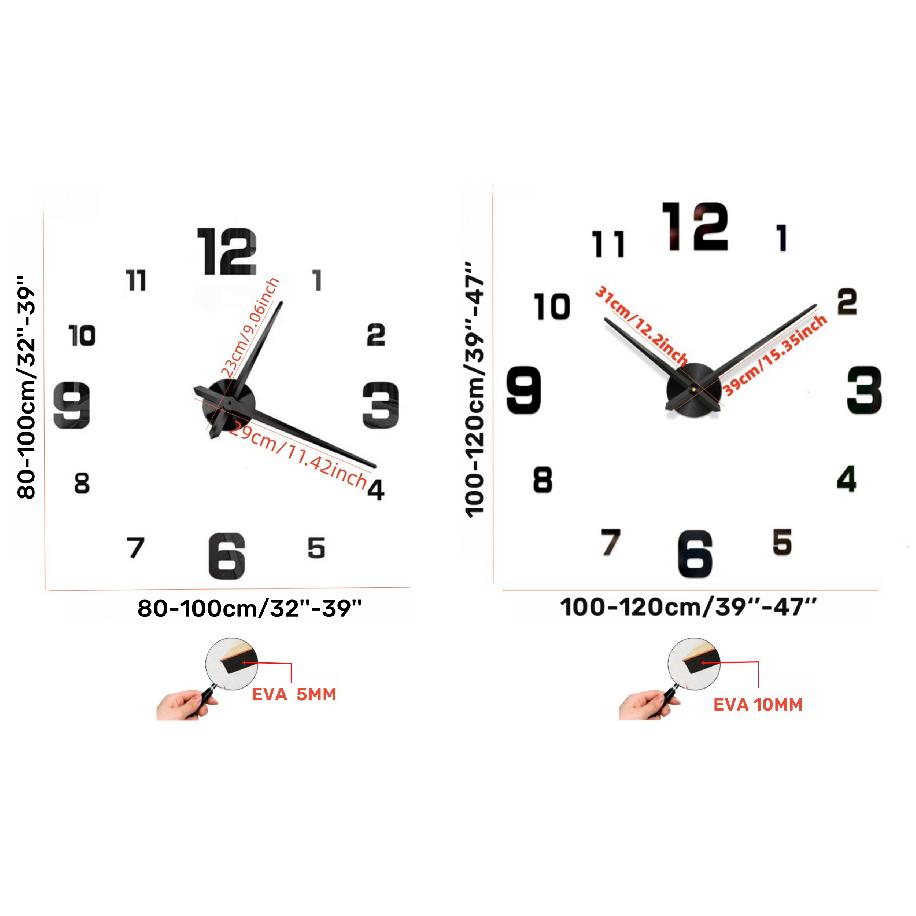 3D Wall Clock Luminous Frameless Wall Clocks DIY Digital Clock Wall Stickers Silent Clock for Home Living Room Office Wall Decor2