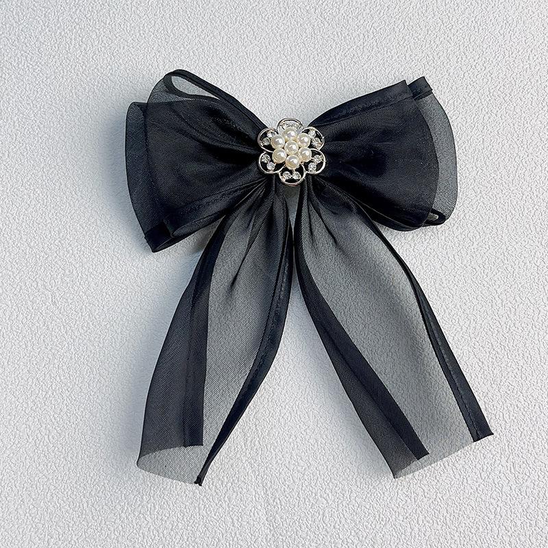 

Минималистичная черная сетчатая брошь-бант, траурная корсажная бутоньерка, булавки на воротник пиджака/рубашки, женский галстук, ювелирные аксессуары чёрный