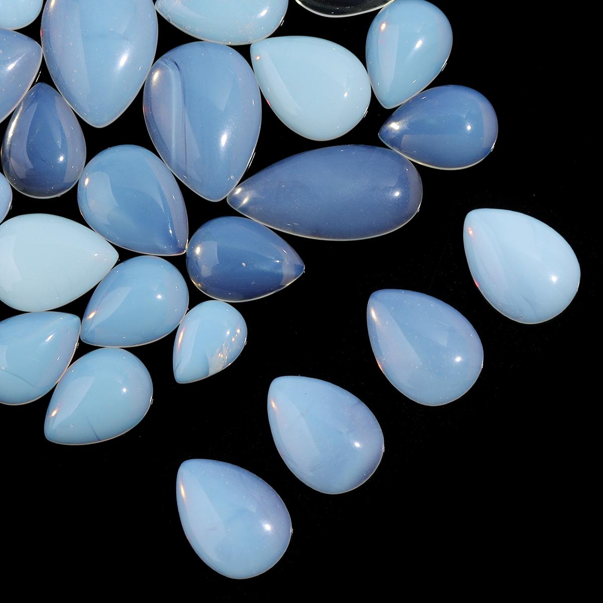 

2-10pcs Droplet shape Natural Stone Cabochons Onyx Malachite Amethyst Cabochon Beads Cameo For DIY Earrings Necklace Accessories 15x30mm 2pcs