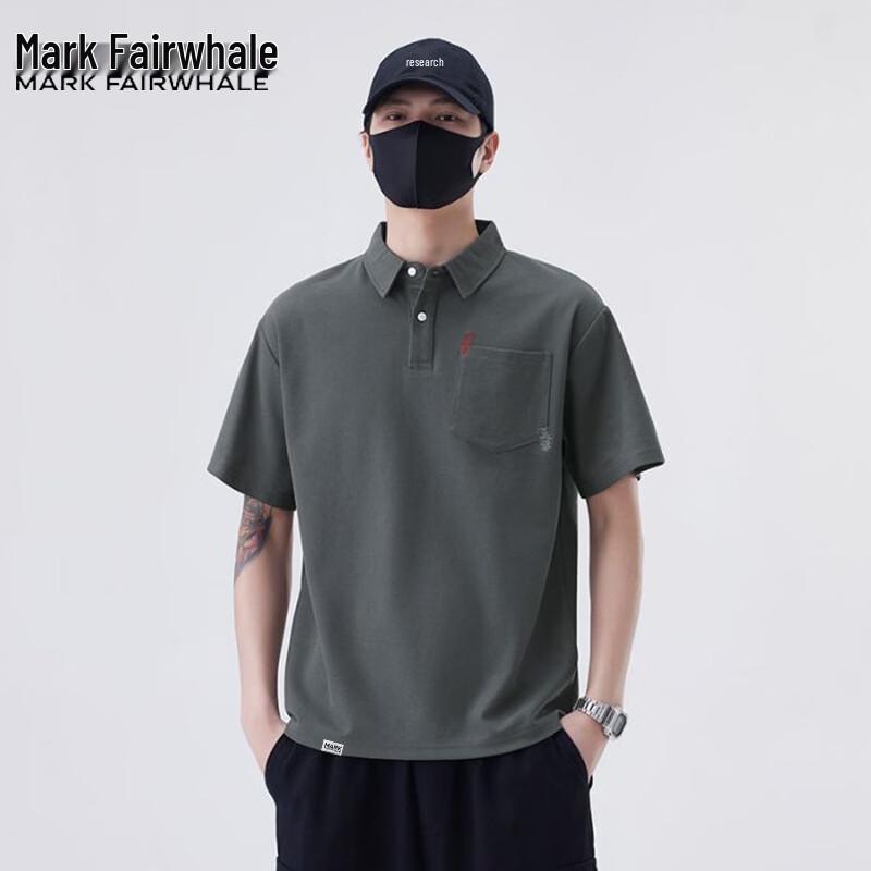 Mark Fairwhale Men s Summer Lapel Short-Sleeve T-Shirt L