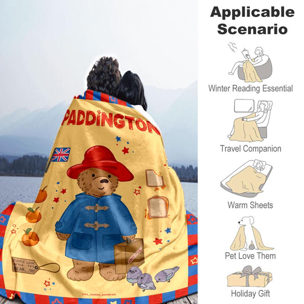 Paddington Bear Blanket, High quality Comfortable for All Seasons, Home Decor, Warmth and Comfort