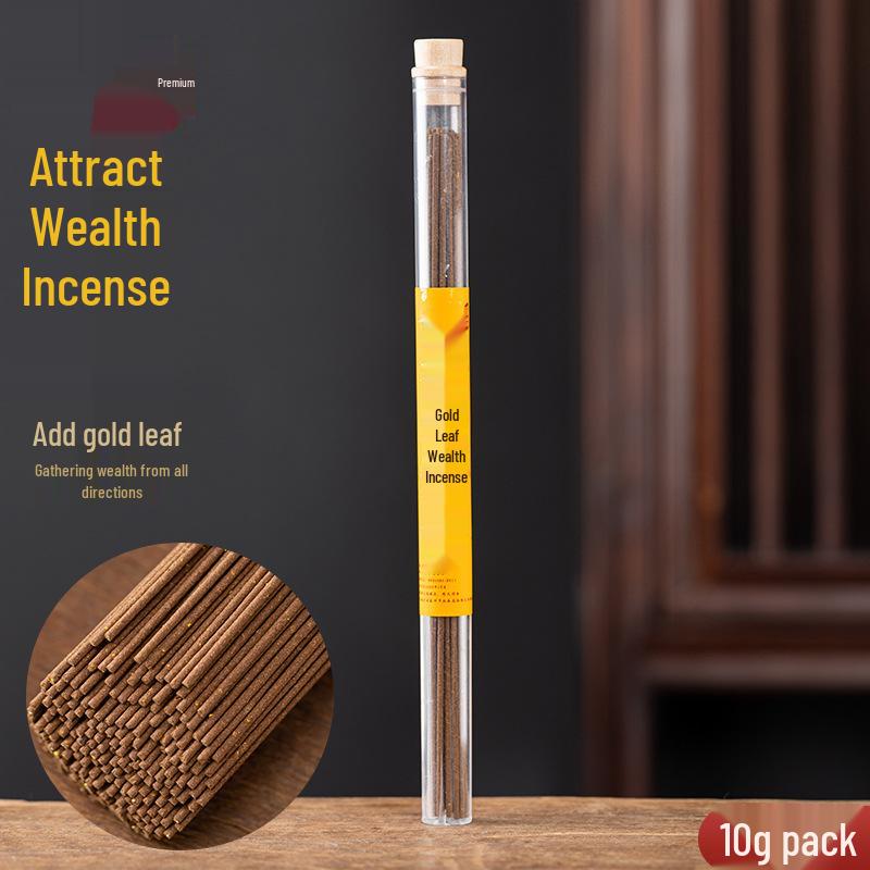 Gold Foil Wealth Attraction Incense Sticks - Sandalwood & Agarwood Blend for Home and Offerings