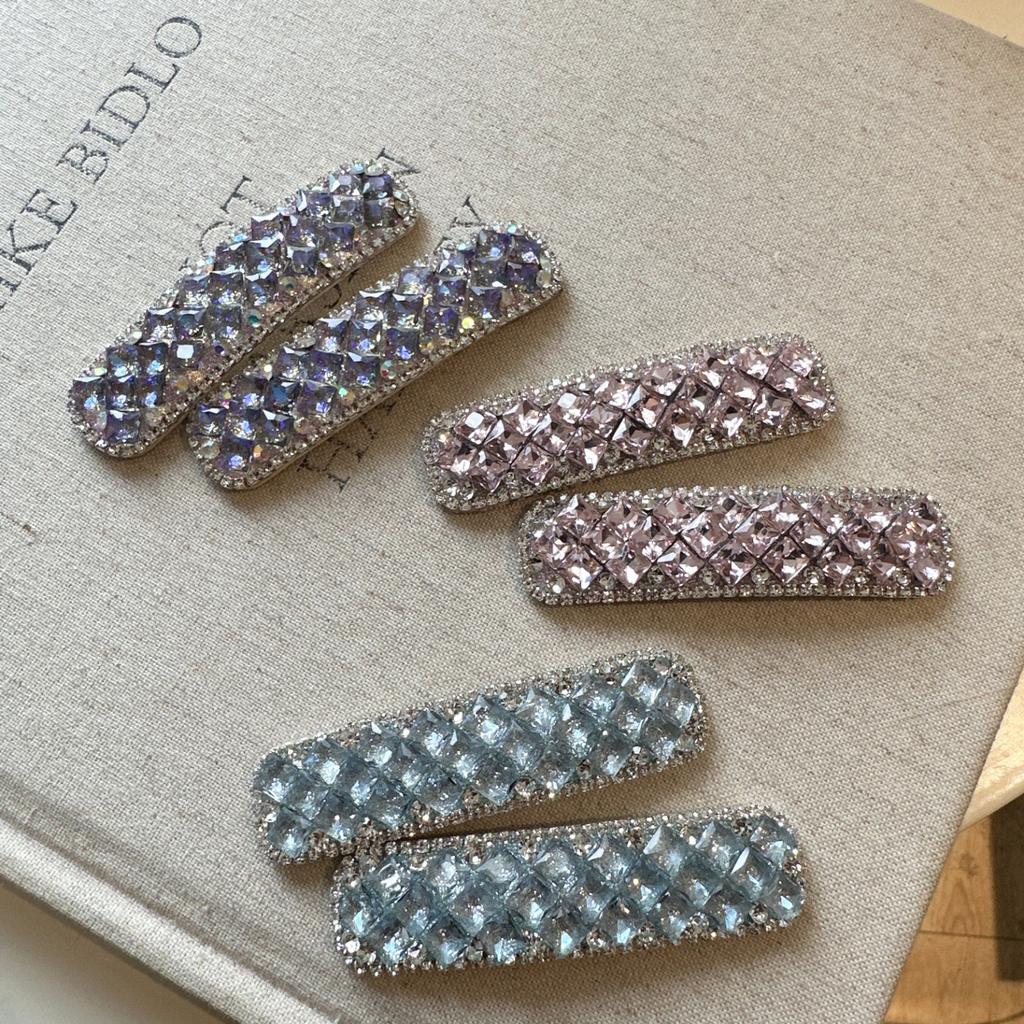Korean new style super flashing bangs hairpin hair accessories side clip fashion shining light luxury exquisite broken hairpin net red bb clip