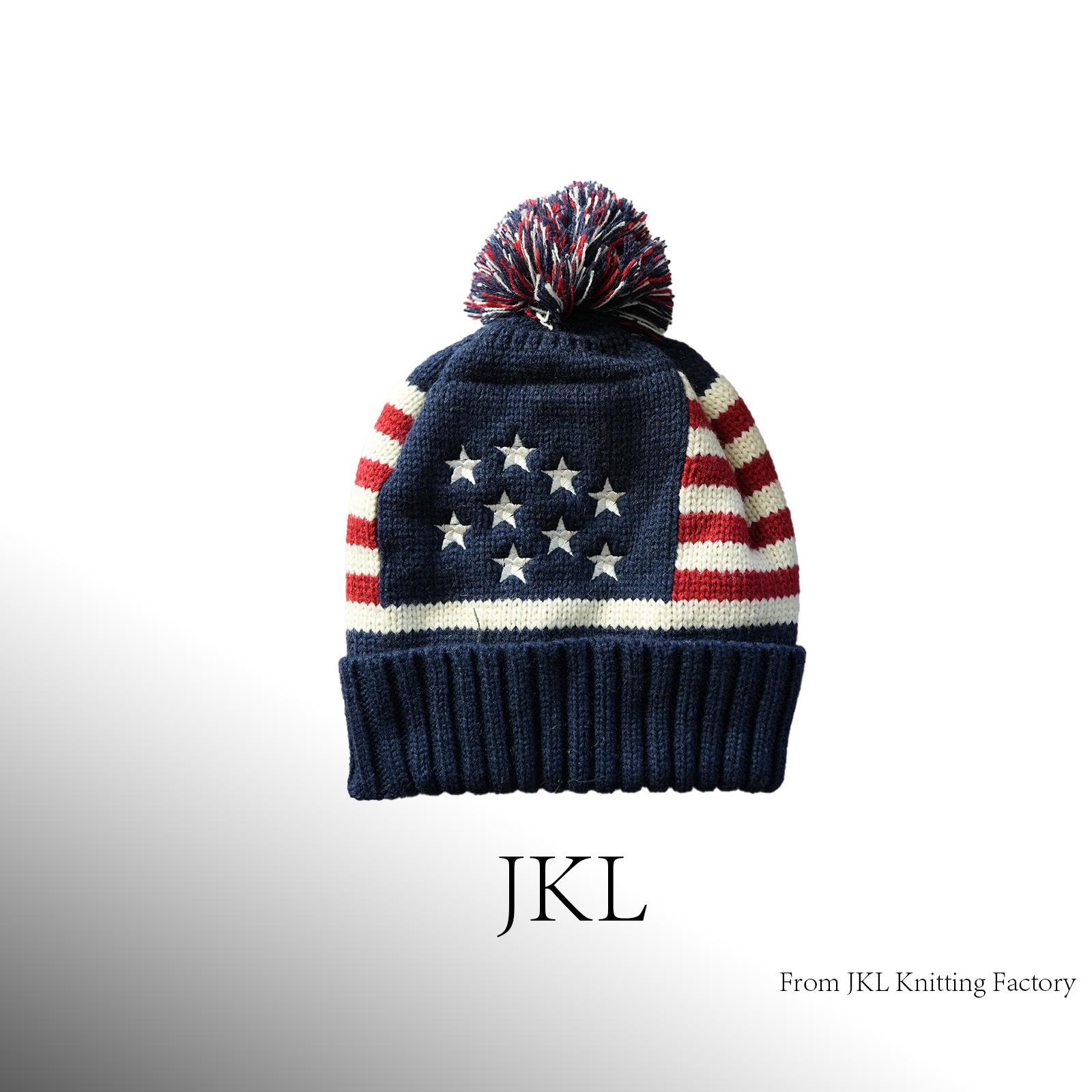 

American British flag hot-selling star hairball men s and women s popular ball cap wool cross-border hat