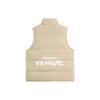 Li Ning Wade Series Contrast Color Logo Print Stand Collar Down Vest Men Vests Off-White AMRS035-3