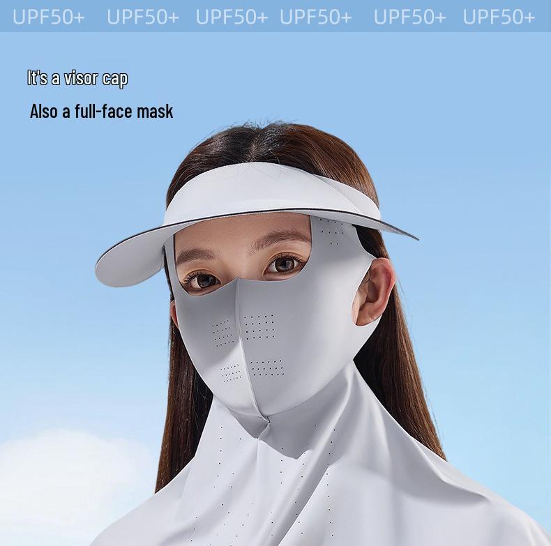 Women's UV Protection Facekini Hat with Neck Guard
