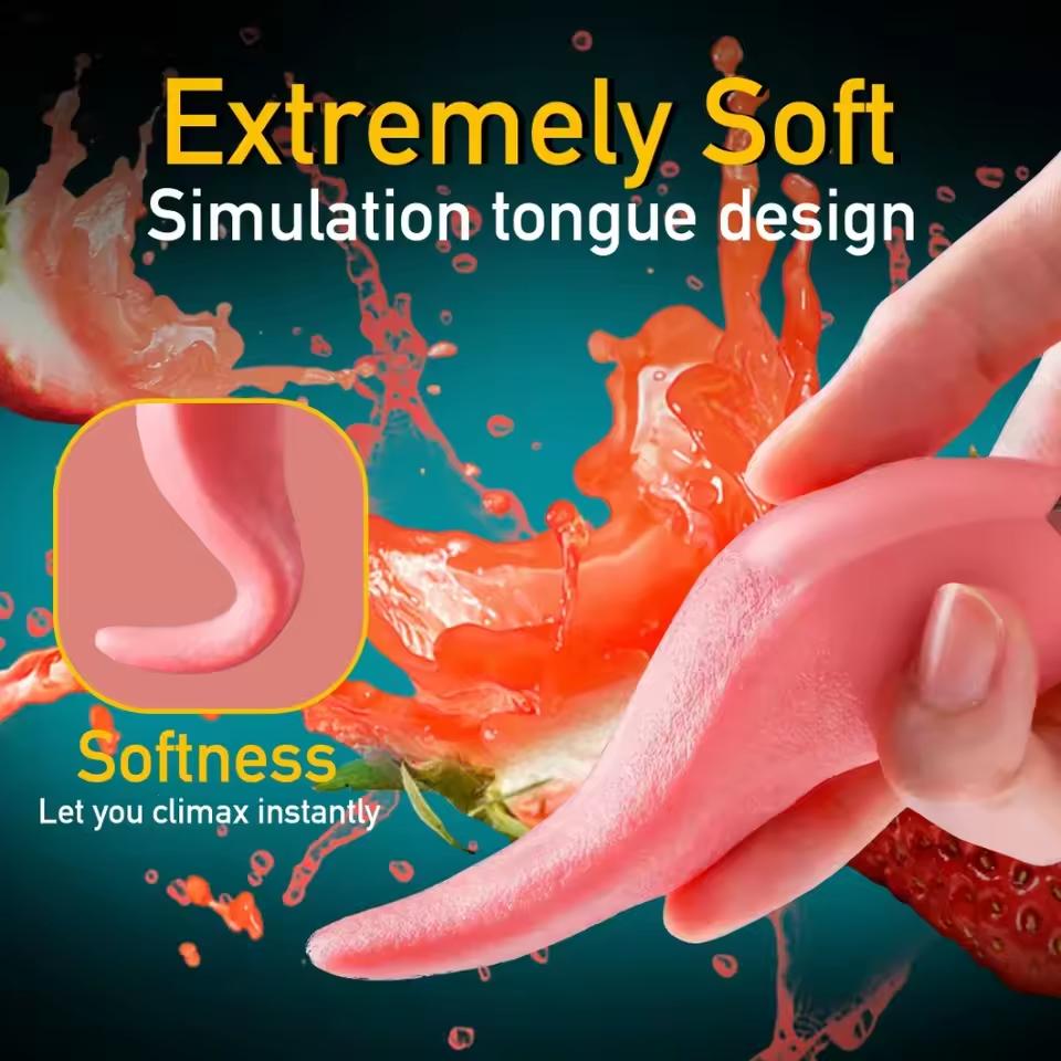 Realistic Tongue Licking Vibrator for Women G Spot Clitoris Nipple Stimulator Blowjob Vagin Massager Masturbator Sex Toys Adult with Heating Function