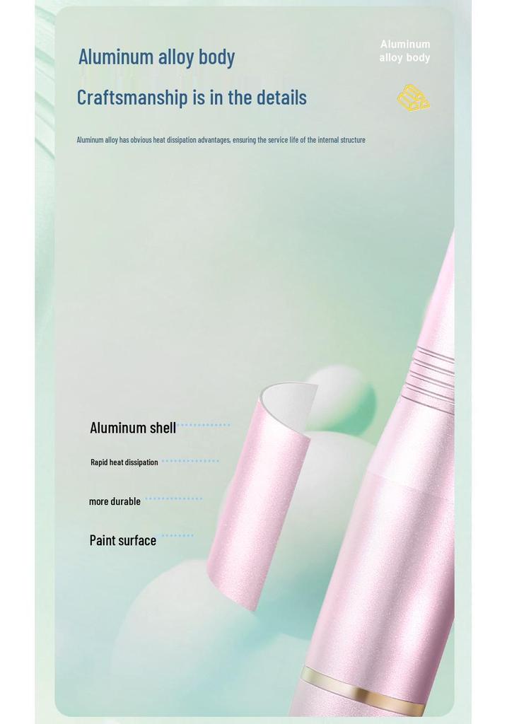 USB-Powered 25,000 RPM Nail Grinding & Polish Removal Pen with Digital Display & CE Certification