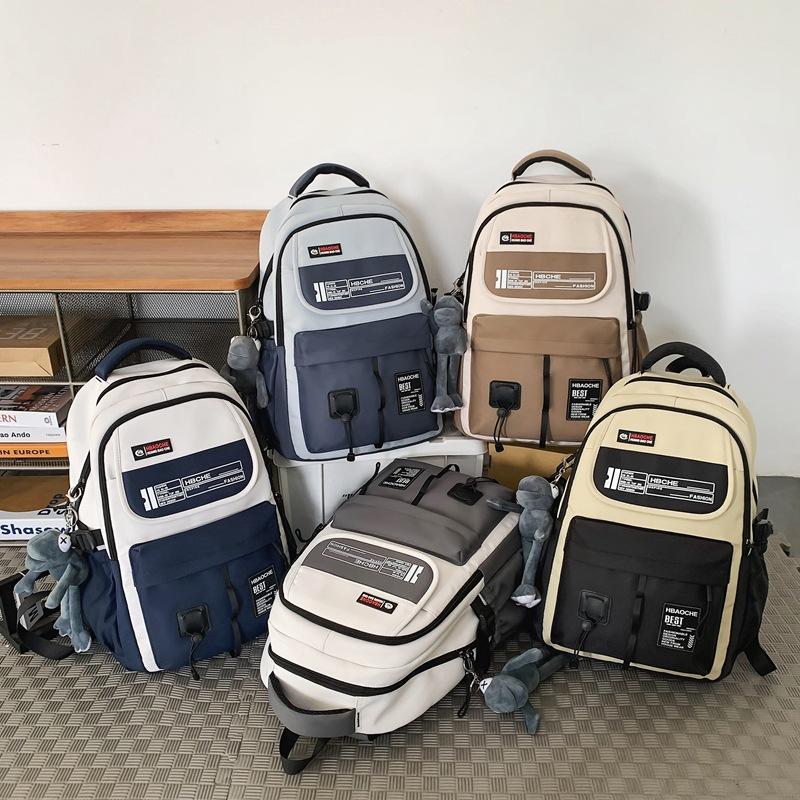 Schoolbag Korean version ins Japanese trend large capacity fashion versatile junior high school student travel computer backpack