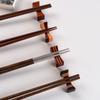 6Pcs Japanese Style Fork Wooden Chopstick Rest Chopstick Holder Kitchen Tableware Chopstick Pillow
