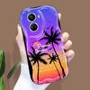 For Honor 90 Lite P30 Pro Infinix Hot 30 40 40i 40 Pro Smart 8 Pro Vivo V29e V30e Beach Coconut Trees Cream Texture Soft Silicone Phone Casing
