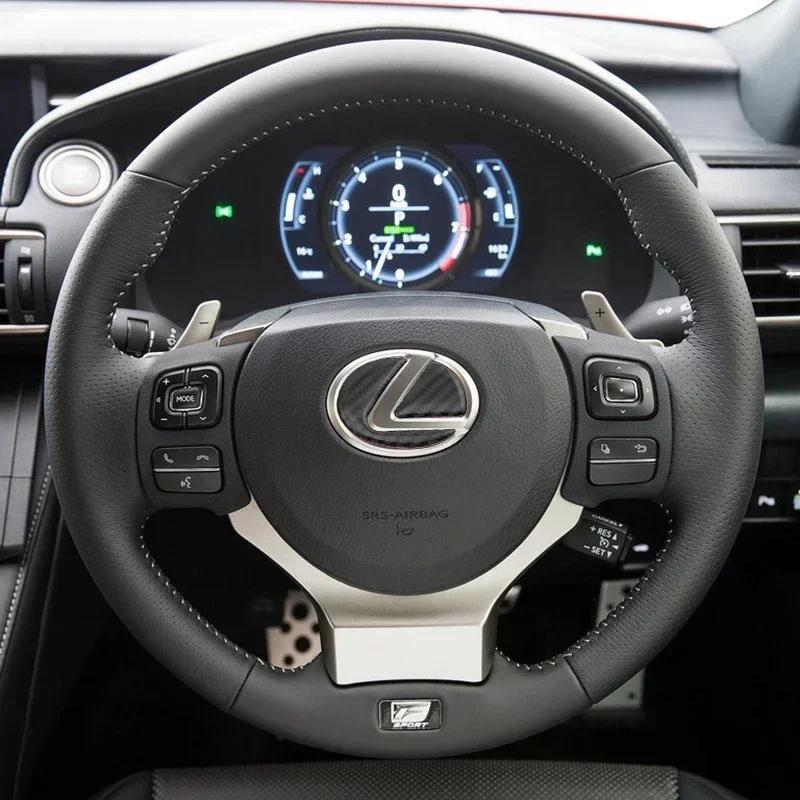 Carbon Fibre Car Steering Wheel Badge Sticker for Lexus RX350 GX460 GS350 IS250 IS350 ES350 ES250 ES RX IS GS Car Accessories